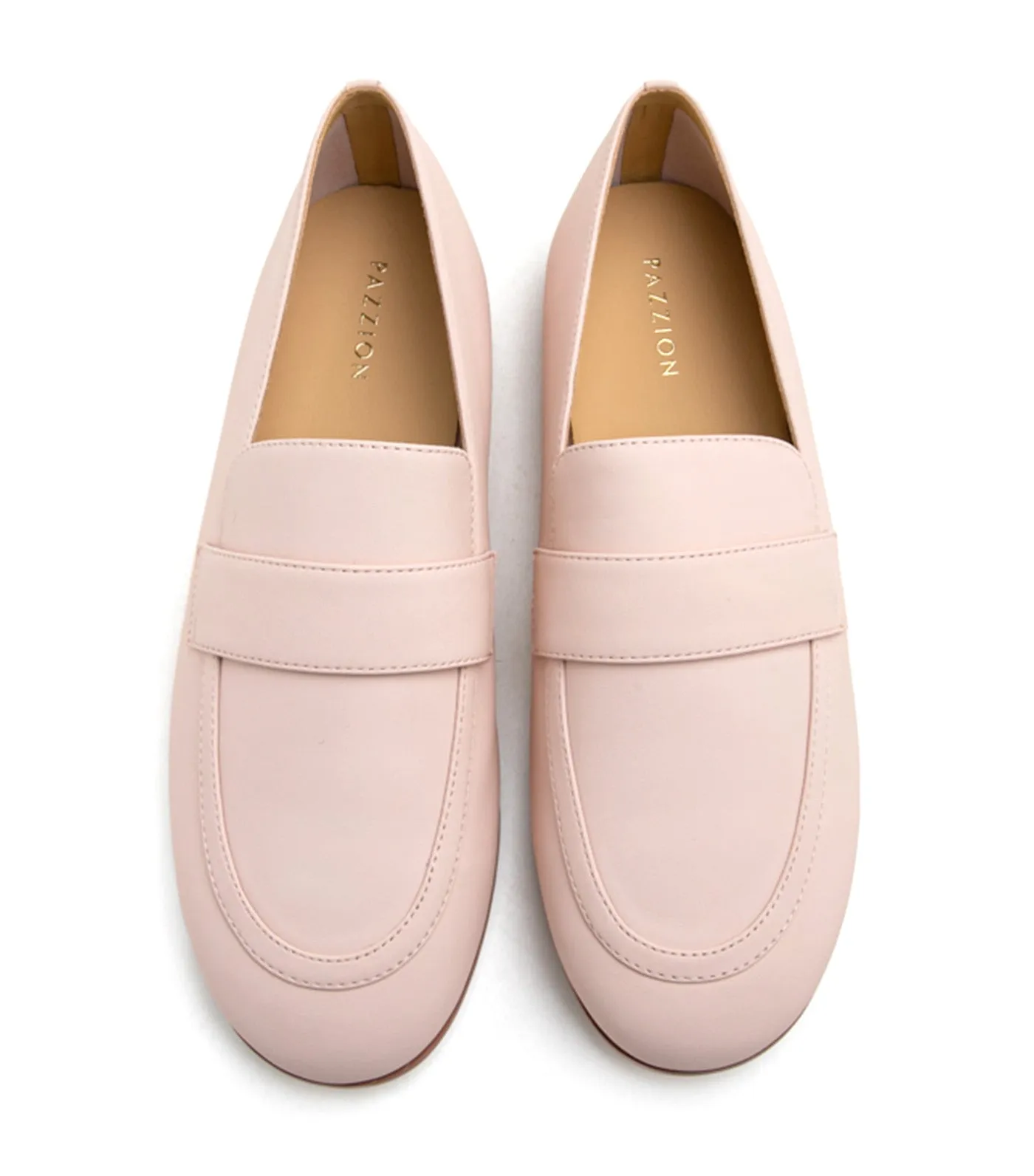 Enola Casual Leather Loafers Pink