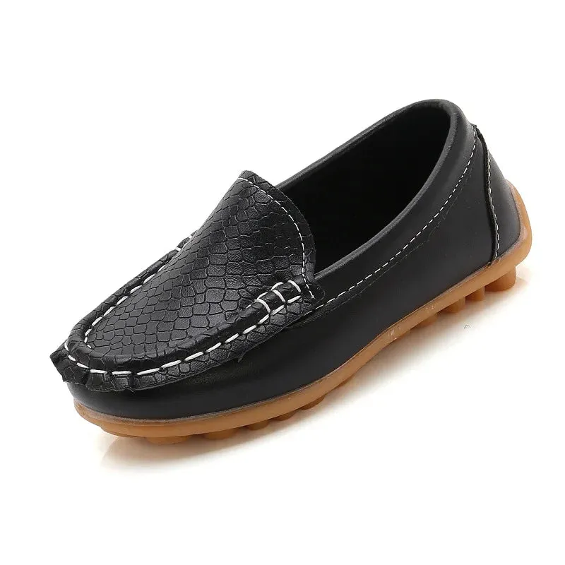 Fashion Moccasin Loafers For Children Girls Flats Casual Sneakers PU Leather Boys Kids Designer Casual Shoes