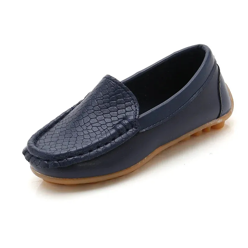 Fashion Moccasin Loafers For Children Girls Flats Casual Sneakers PU Leather Boys Kids Designer Casual Shoes