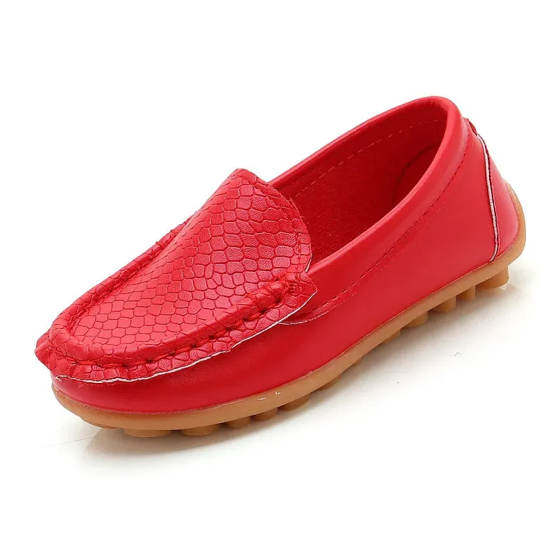 Fashion Moccasin Loafers For Children Girls Flats Casual Sneakers PU Leather Boys Kids Designer Casual Shoes