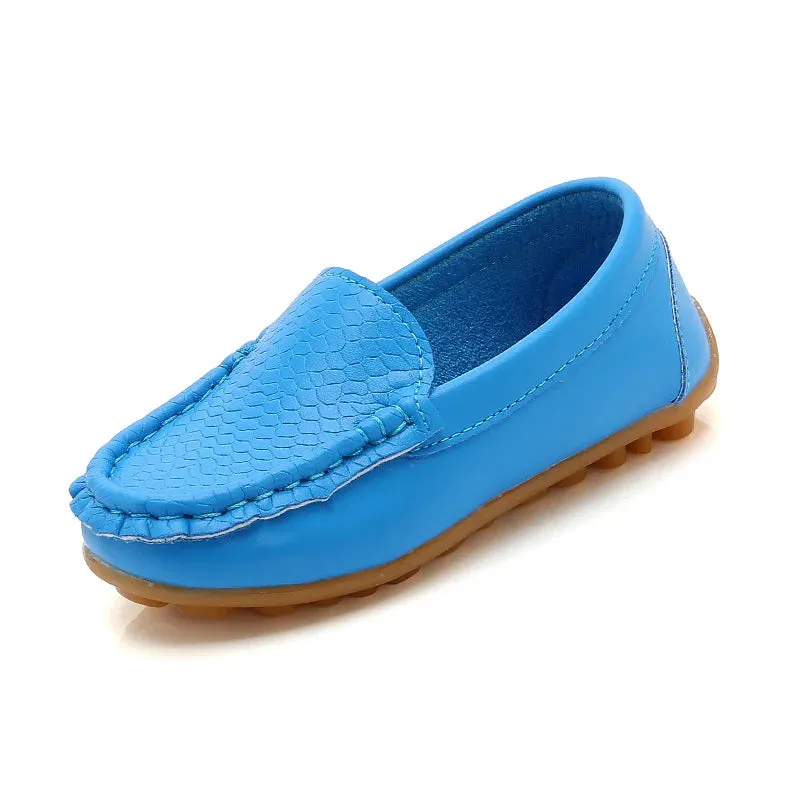 Fashion Moccasin Loafers For Children Girls Flats Casual Sneakers PU Leather Boys Kids Designer Casual Shoes