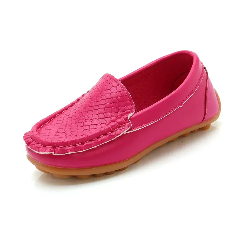 Fashion Moccasin Loafers For Children Girls Flats Casual Sneakers PU Leather Boys Kids Designer Casual Shoes