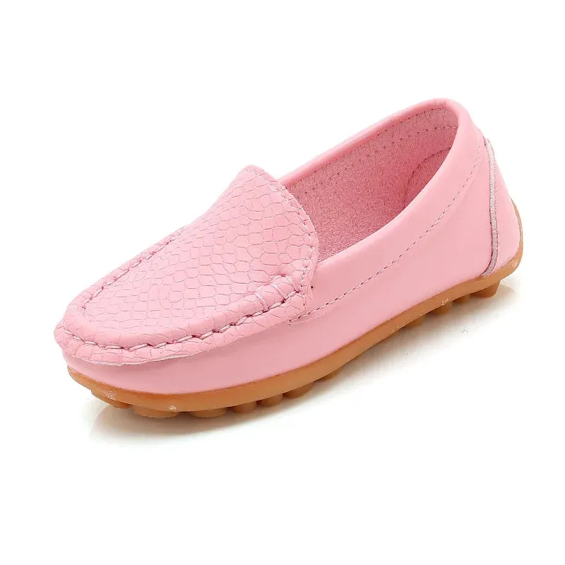 Fashion Moccasin Loafers For Children Girls Flats Casual Sneakers PU Leather Boys Kids Designer Casual Shoes