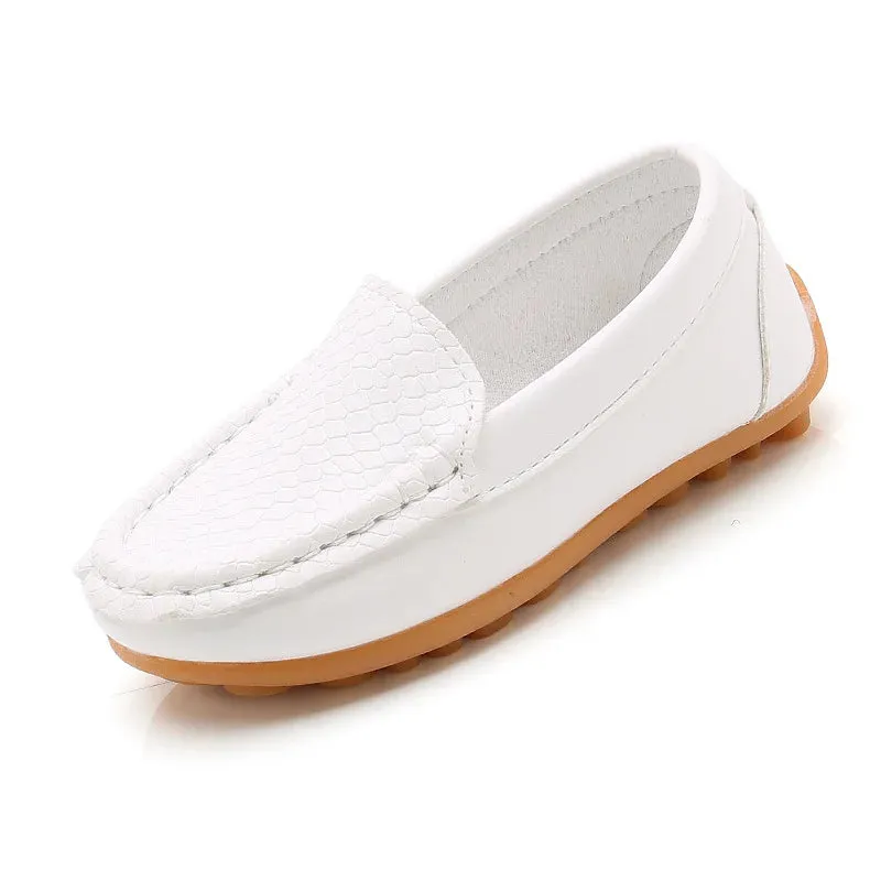 Fashion Moccasin Loafers For Children Girls Flats Casual Sneakers PU Leather Boys Kids Designer Casual Shoes