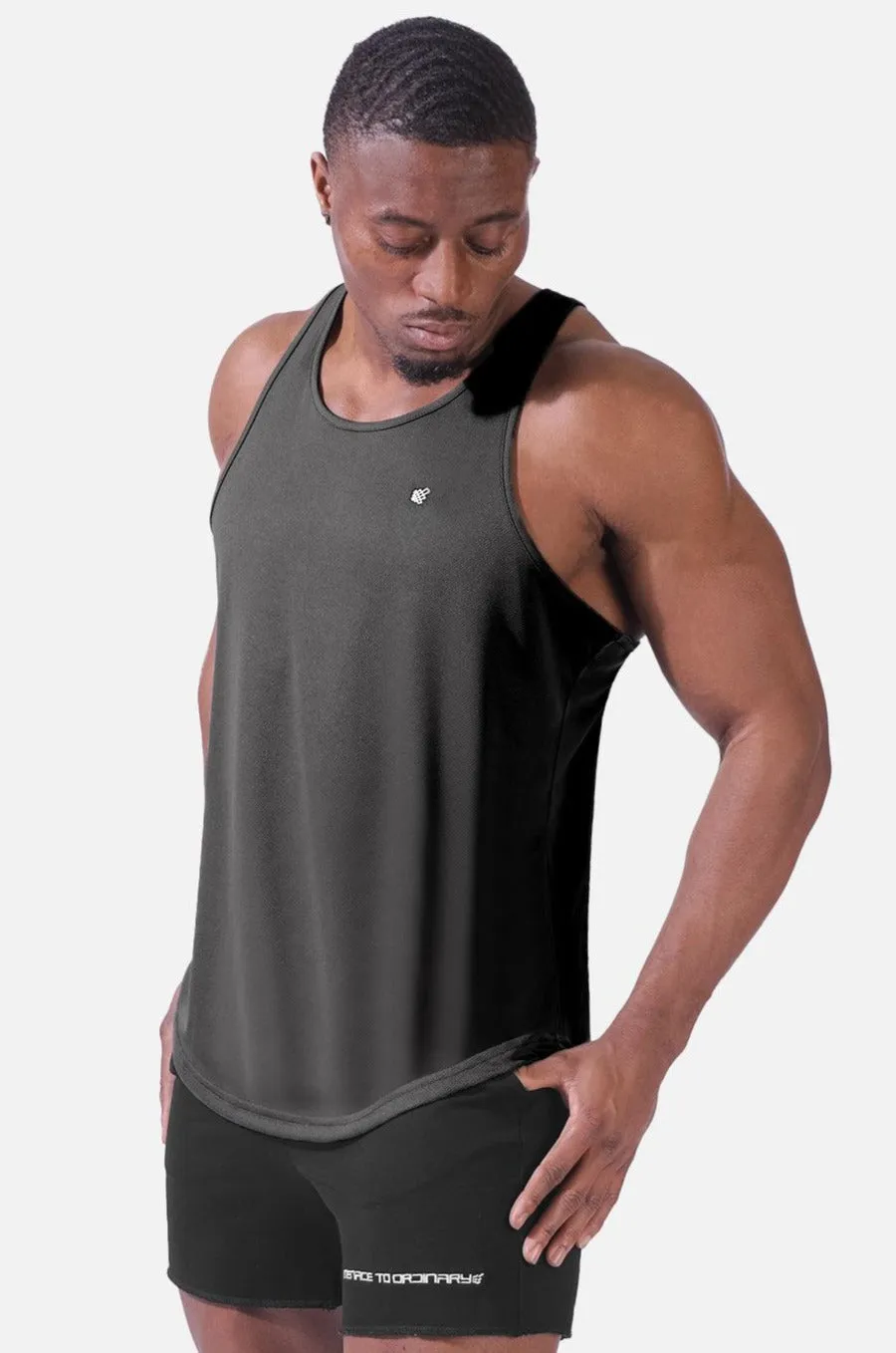 Fast-Dry Bodybuilding Workout Stringer - Charcoal