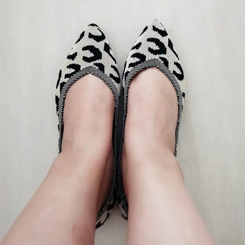 Fierce Fashion Summer Casual Leopard Print Pointed Toe Loafer Shoes