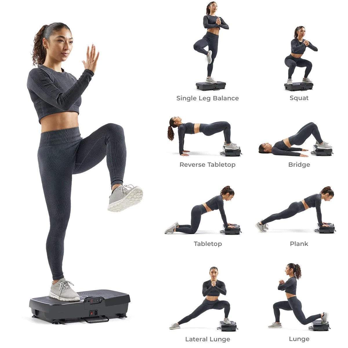 Fitboard 2D Vibration Platform With Resistance Band