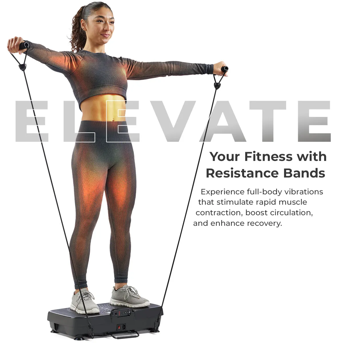 Fitboard 2D Vibration Platform With Resistance Band