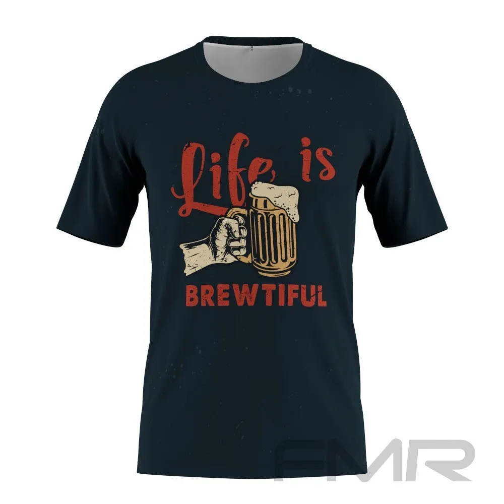 FMR Men's Beer Slogan Short Sleeve Shirt