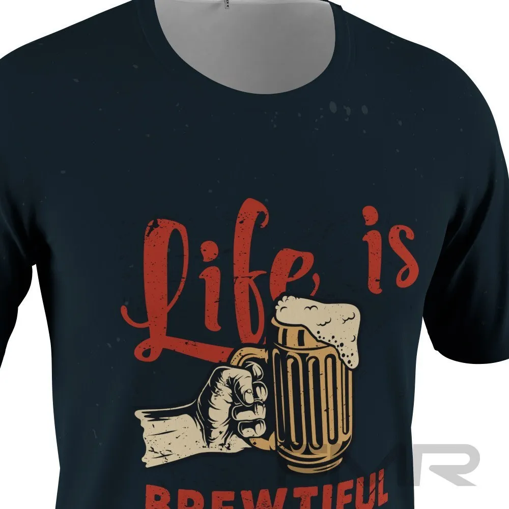 FMR Men's Beer Slogan Short Sleeve Shirt