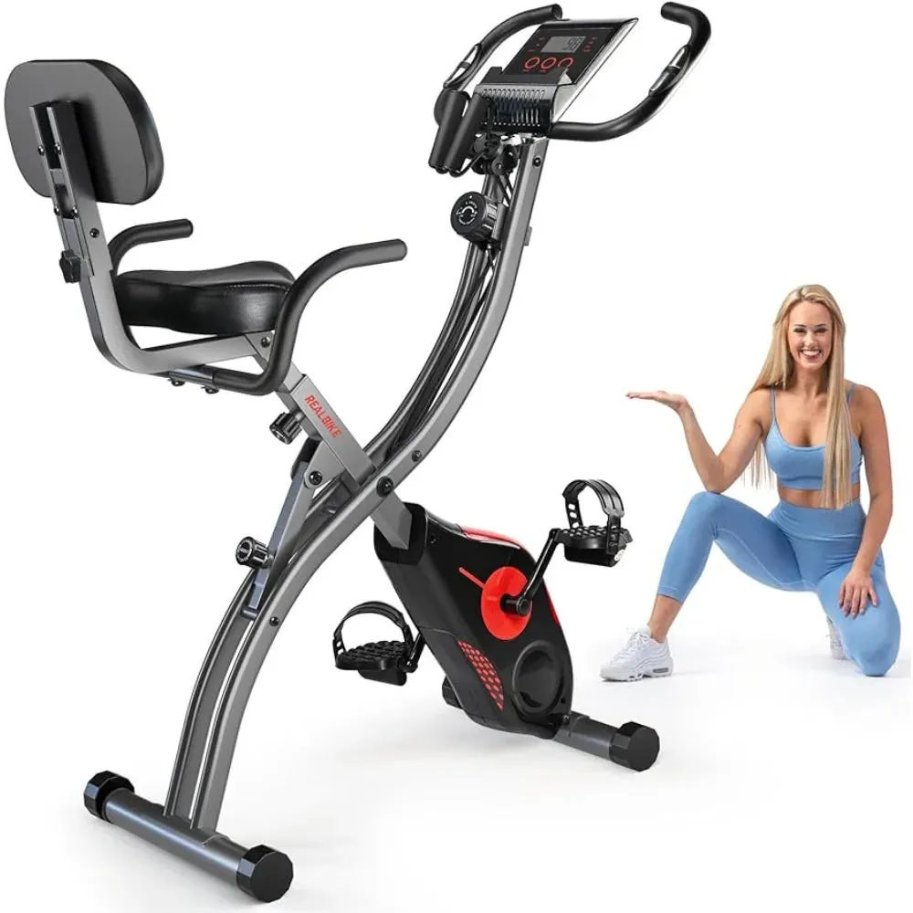 Folding Exercise Bike: Adjustable, Portable, Multi-Mode Stationary Cycling