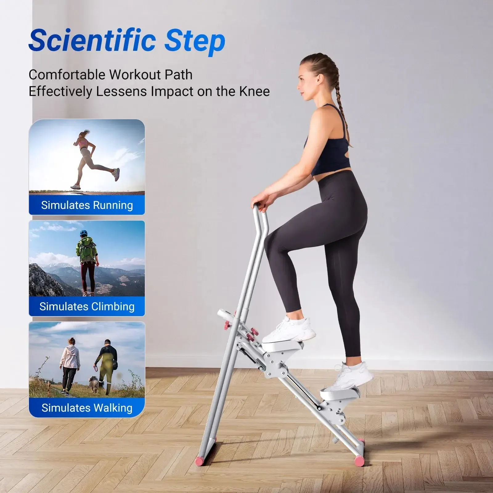 Folding Vertical Cardio Exercise Climber