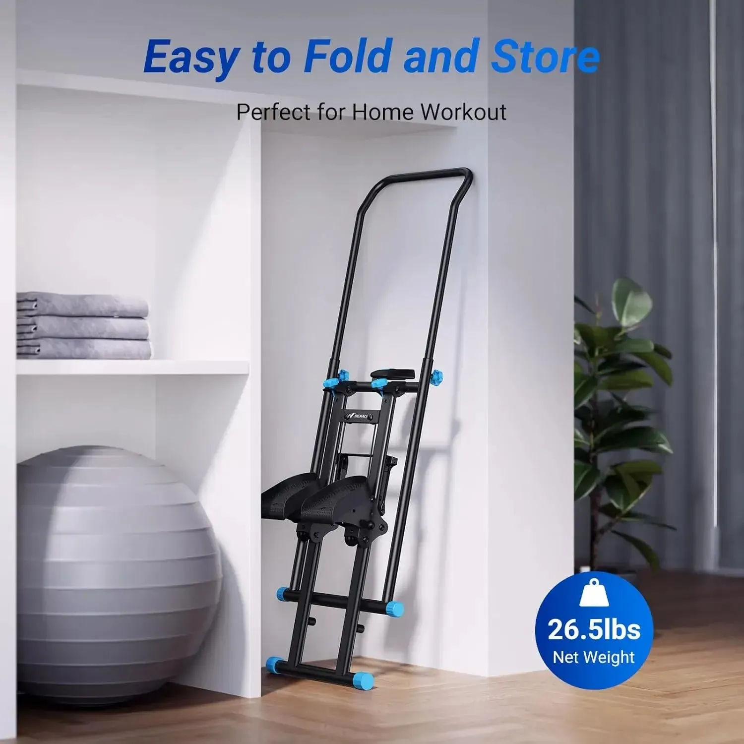 Folding Vertical Cardio Exercise Climber