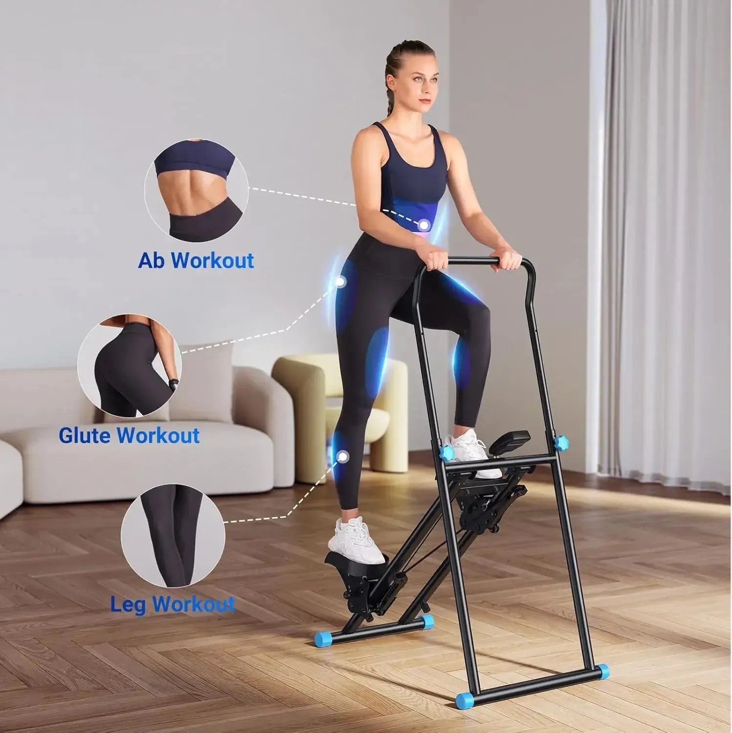 Folding Vertical Cardio Exercise Climber