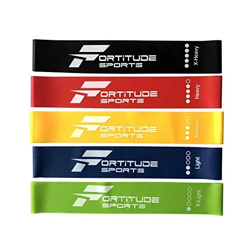 Fortitude Sports Resistance Exercise Bands For Legs and Glutes Set of 5