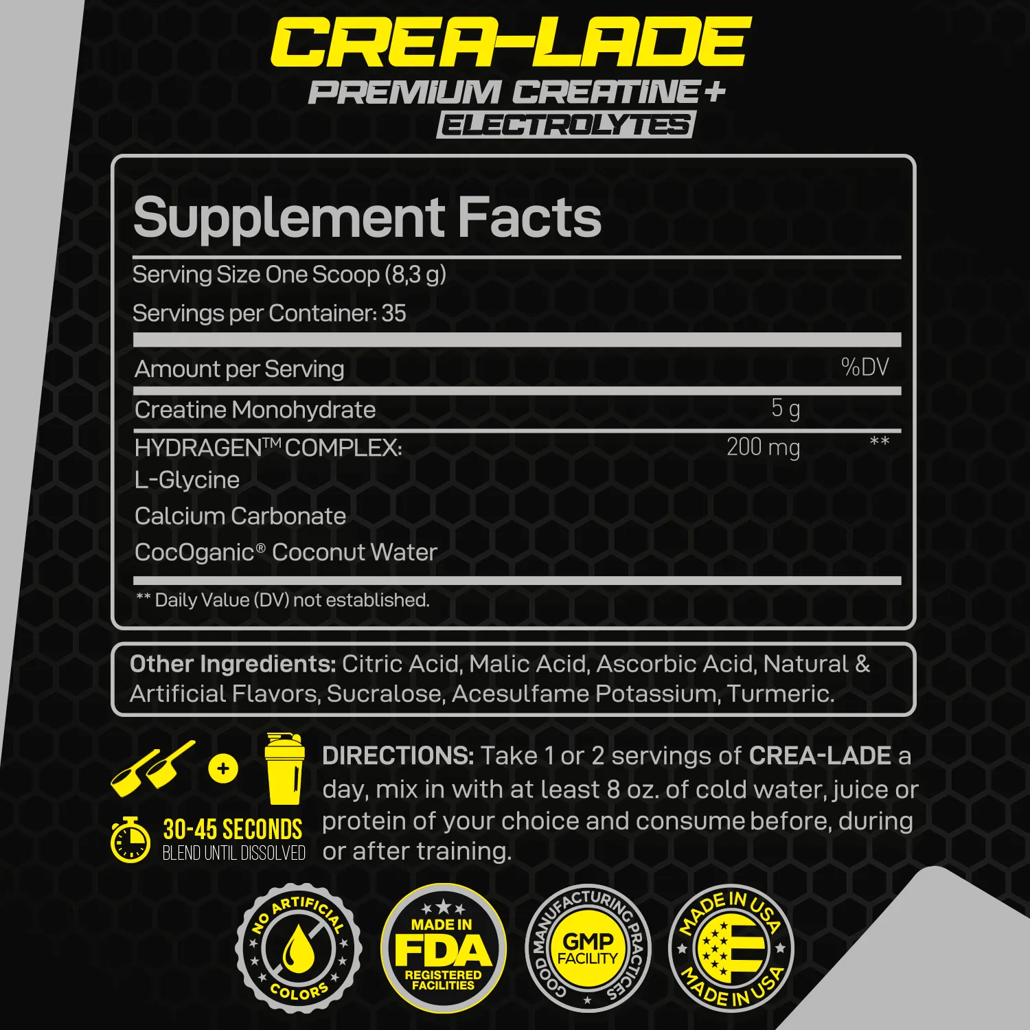 Forzagen CREA-LADE Premium Creatine   Electrolytes Pre-Workout