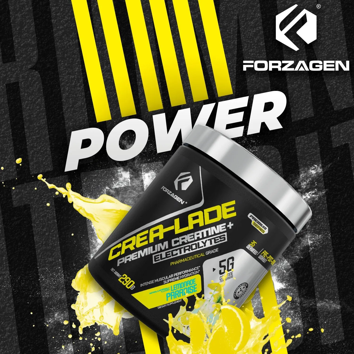 Forzagen CREA-LADE Premium Creatine   Electrolytes Pre-Workout