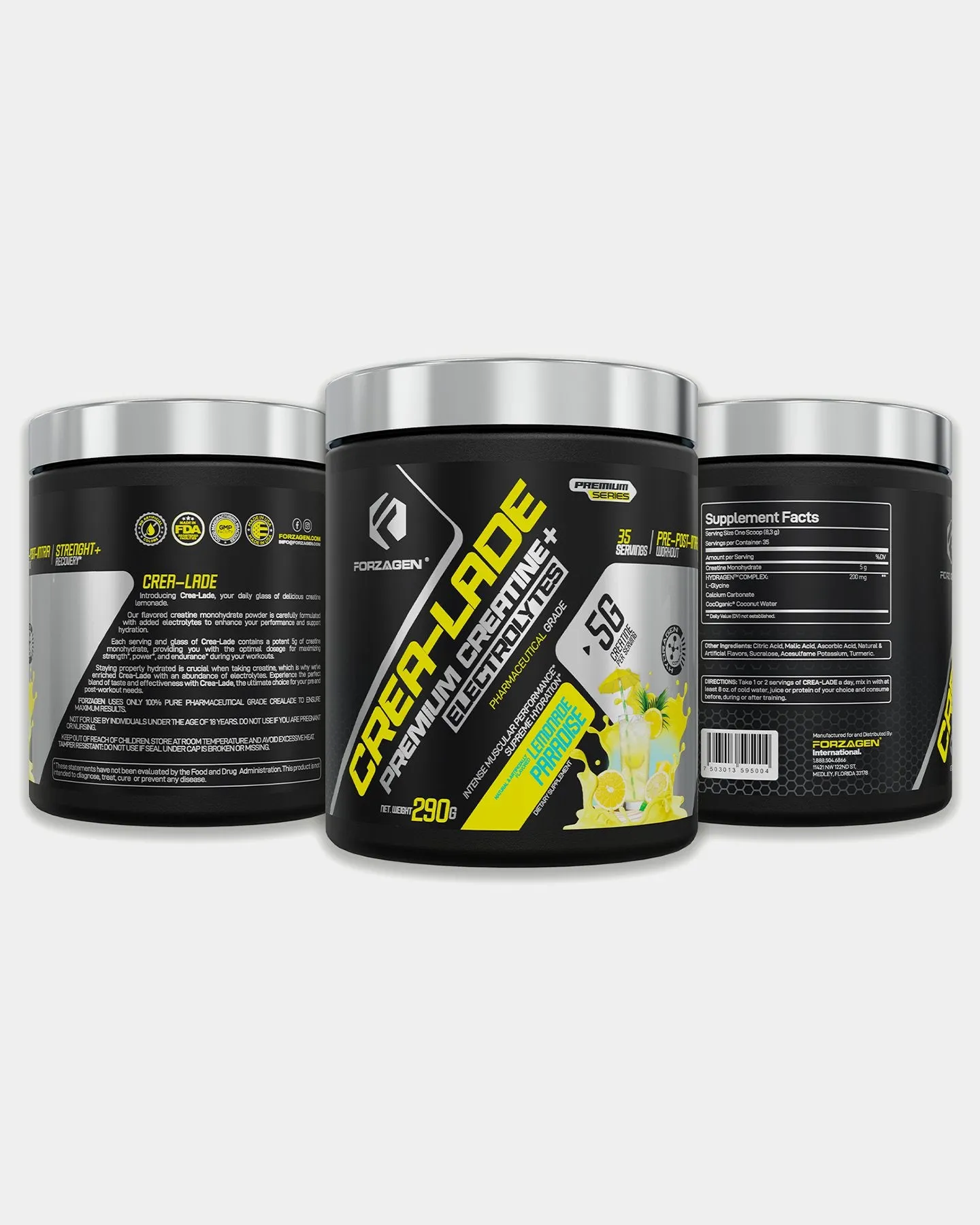 Forzagen CREA-LADE Premium Creatine   Electrolytes Pre-Workout