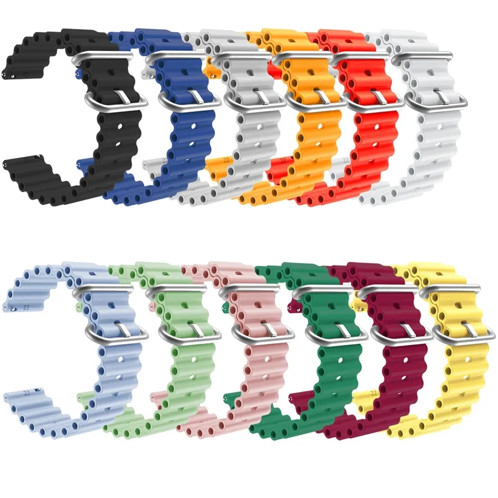 Fossil Hybrid Gazer compatible Silicone Ocean Bands Watch Straps