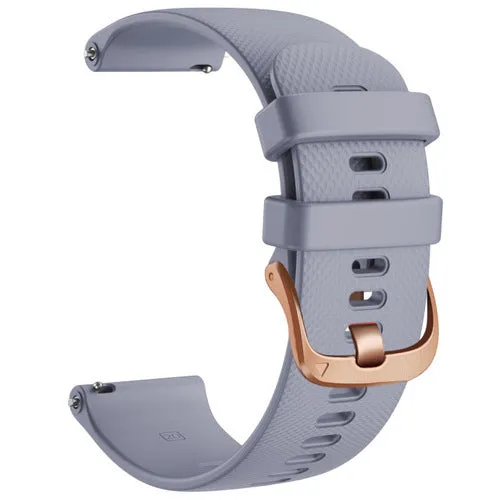 Fossil Hybrid Gazer compatible Silicone Watch Straps with Rose Gold Buckles