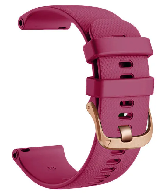 Fossil Hybrid Gazer compatible Silicone Watch Straps with Rose Gold Buckles