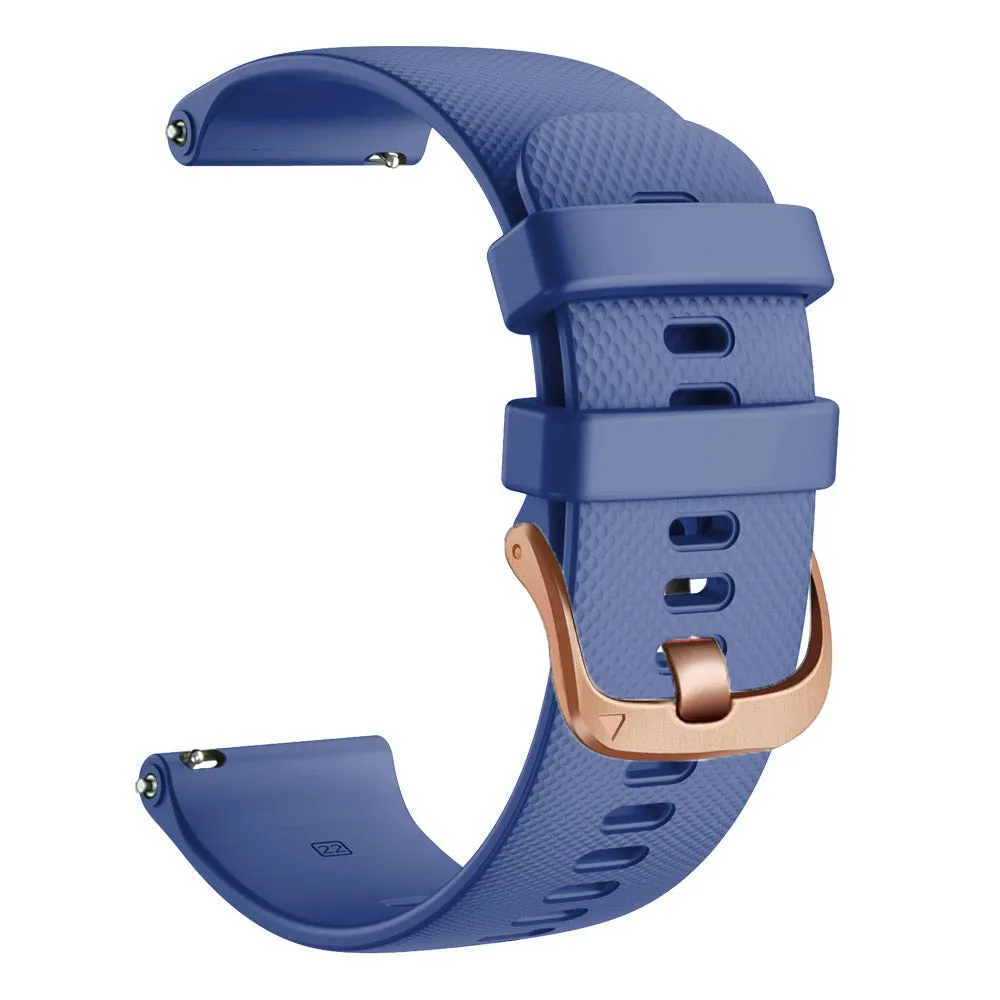 Fossil Hybrid Gazer compatible Silicone Watch Straps with Rose Gold Buckles