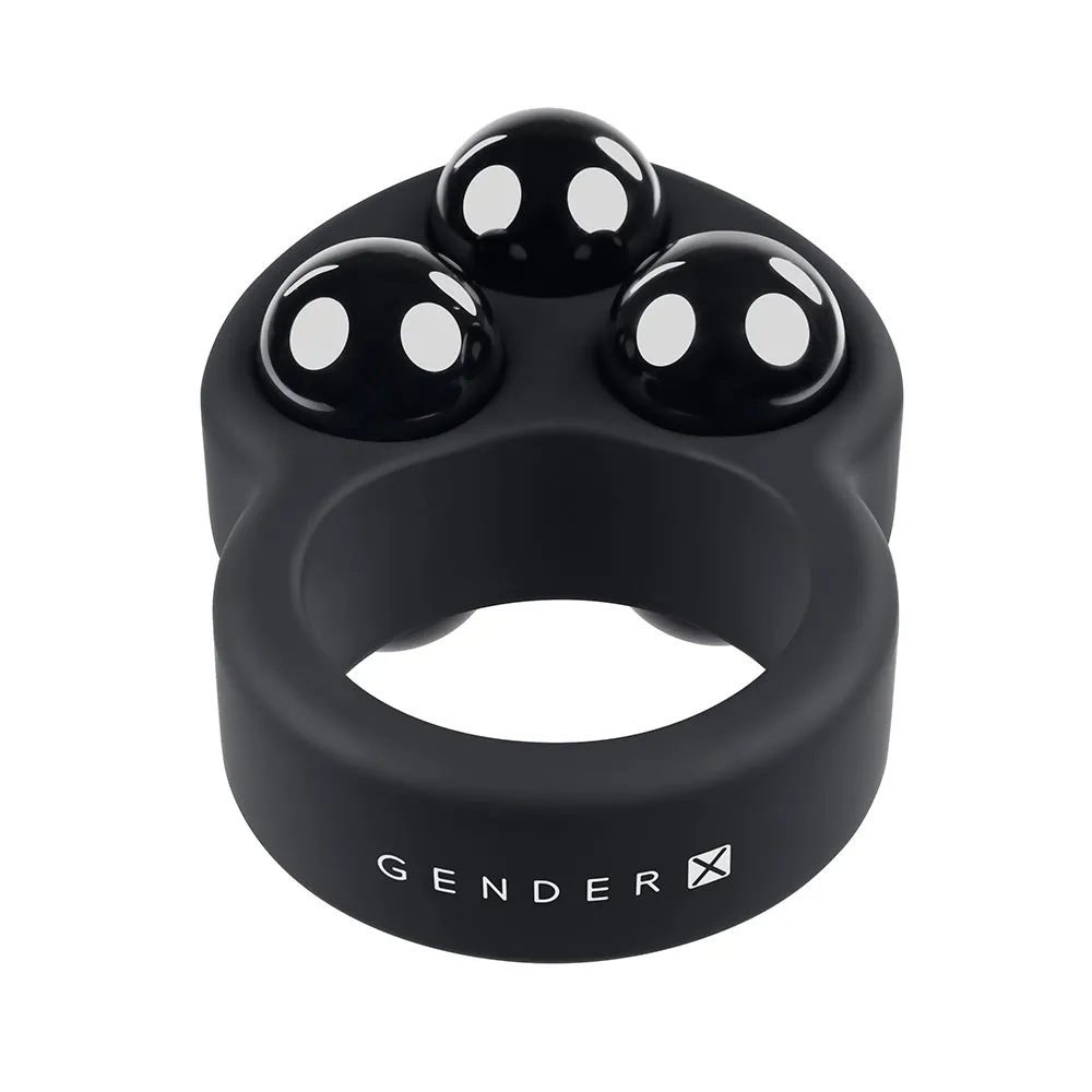 Gender X Workout Ring Weighted Silicone Training Cockring Black