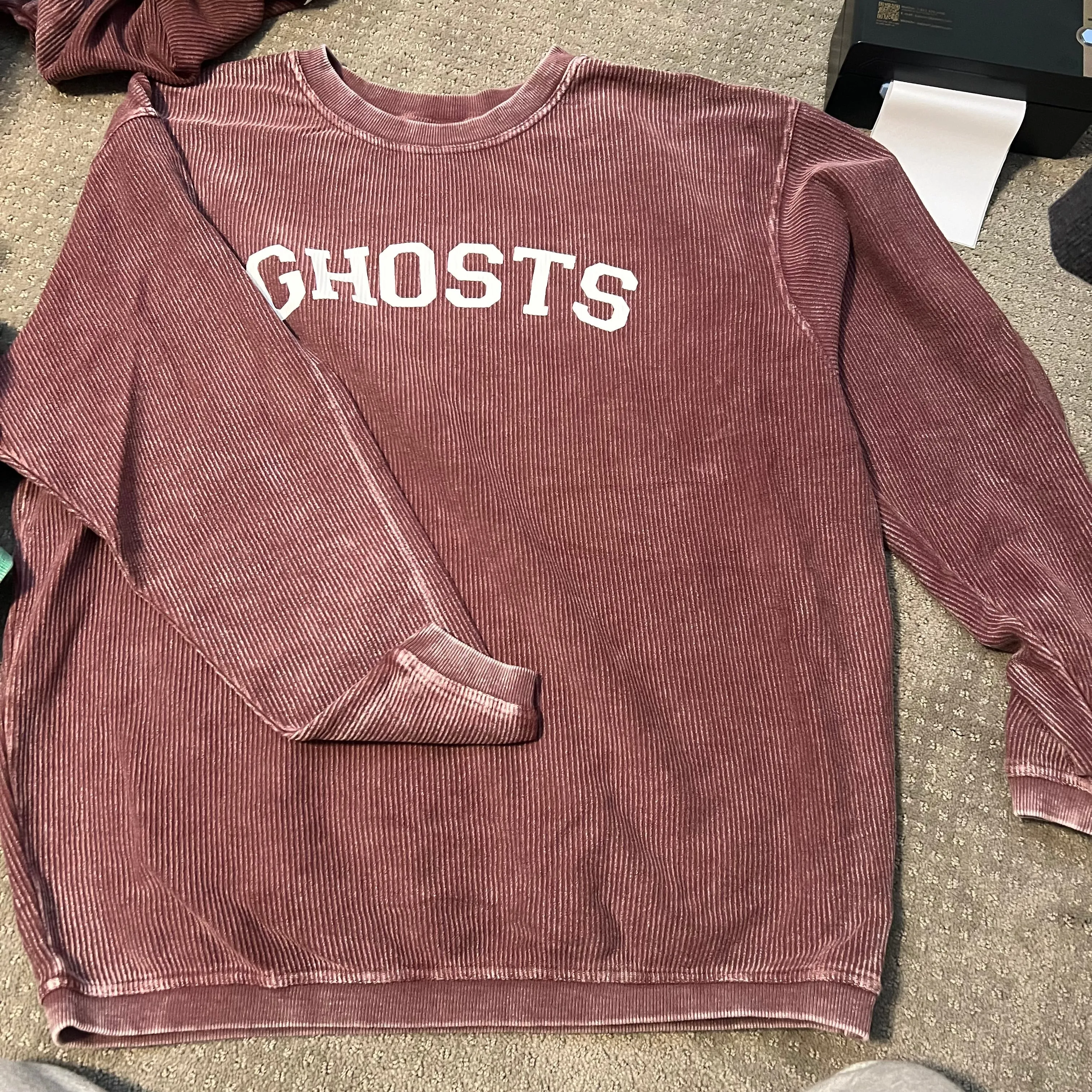 Ghosts corded sweatshirt