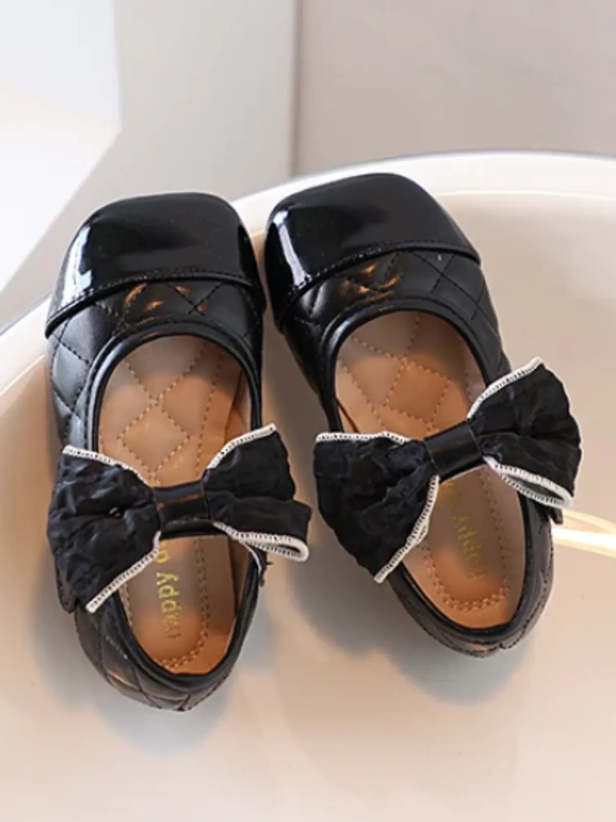 Girls Quilted Bow Mary Jane Shoes by Liv and Mia