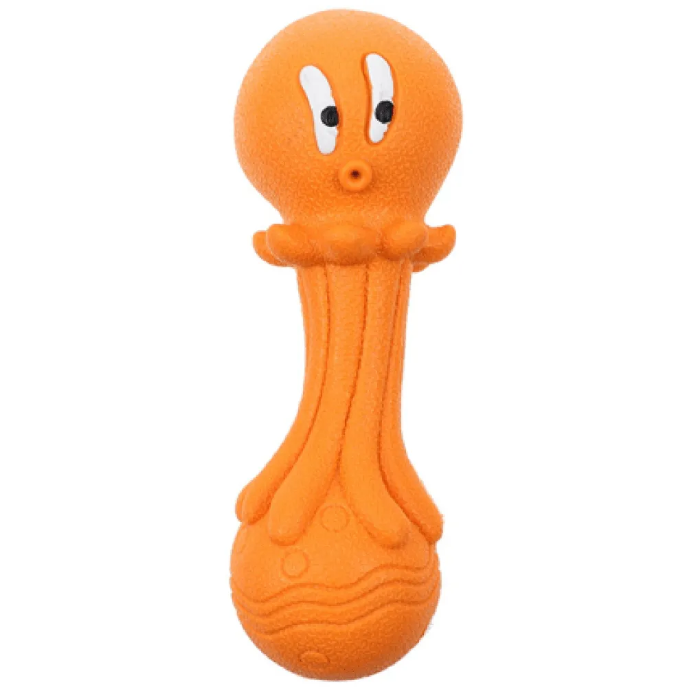 Goofy Tails Squeaky Octopus Chew Toy for Dogs (Orange)