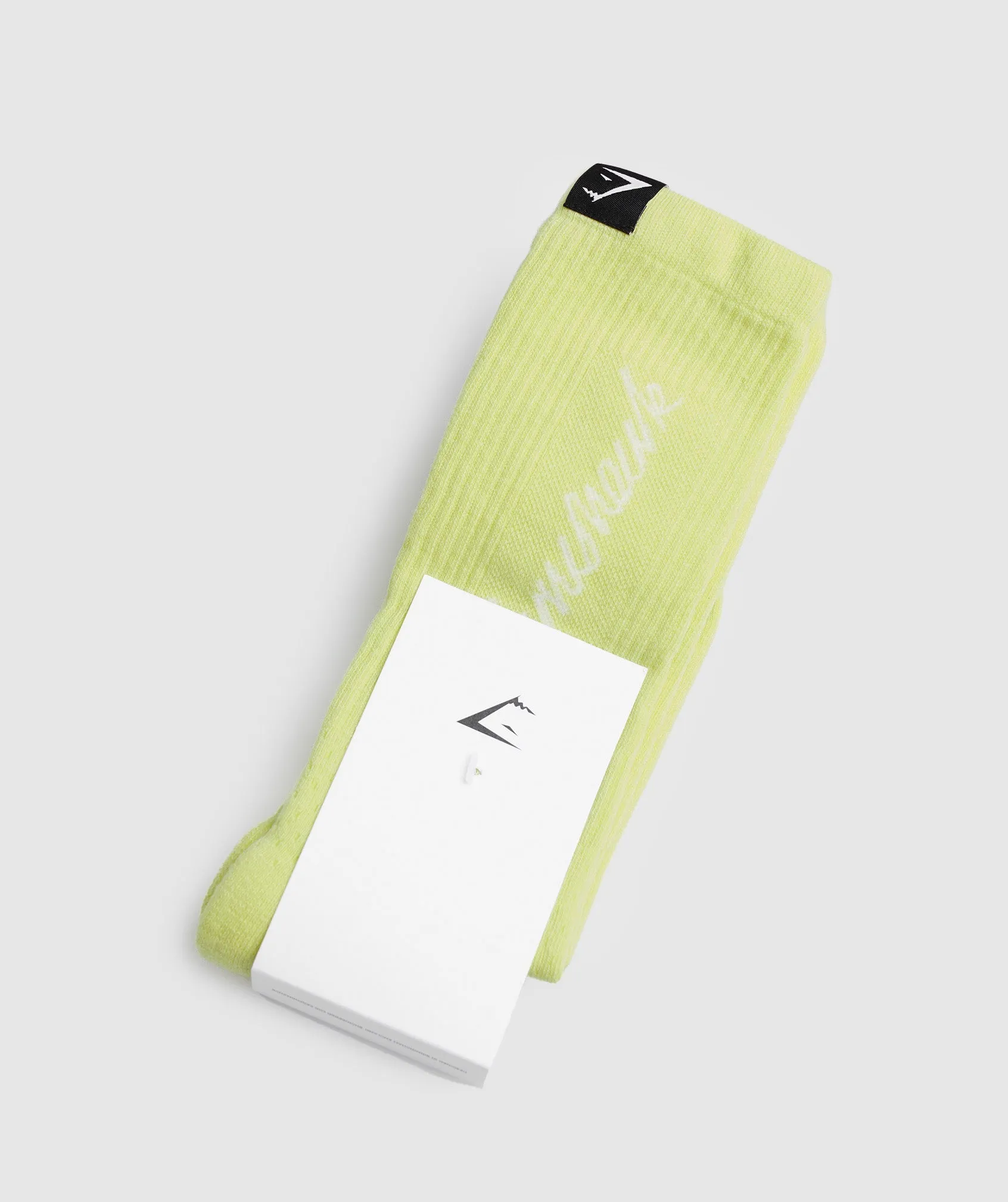 Gymshark Handwriting Sock - Firefly Green/White