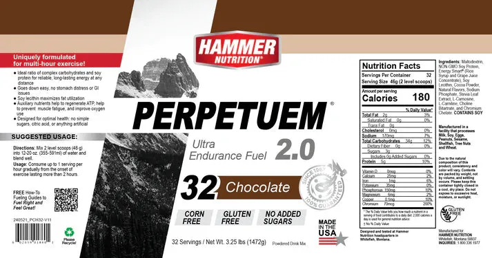 Hammer Perpetuem 2.0 Powder 32 Servings