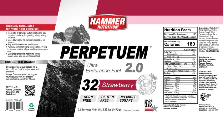 Hammer Perpetuem 2.0 Powder 32 Servings