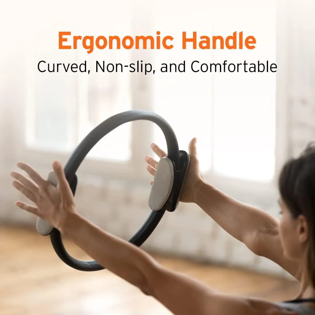 HEAD Pilates Ring - Full Body Toning Fitness | Stretching, Relaxation (Black) | Training Ring (38 CM) (Pilates Ring   Yoga Mat)