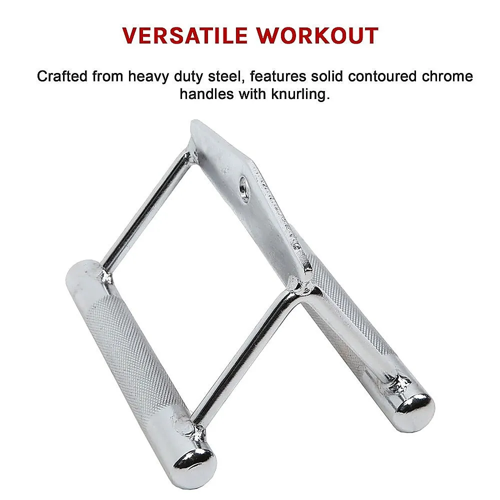 Heavy Duty Steel Seated Row Handle Bar Cable Attachment