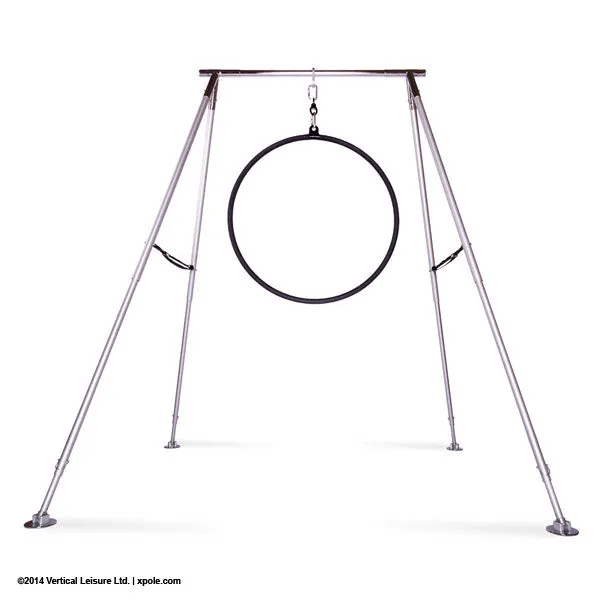 Huur X-pole A-frame voor aerial hoop, silk en straps.