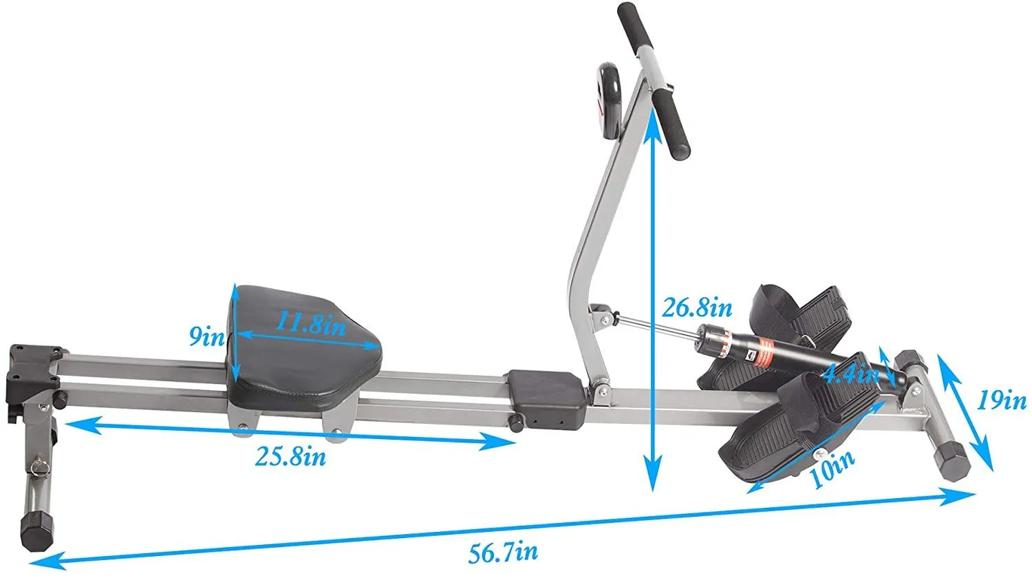 Hydraulic Rowing Machine Full Body Stamina Exercise Power with 12 Levels Adjustable Resistance,Home Gyms Training Equipment Fitness Indoor