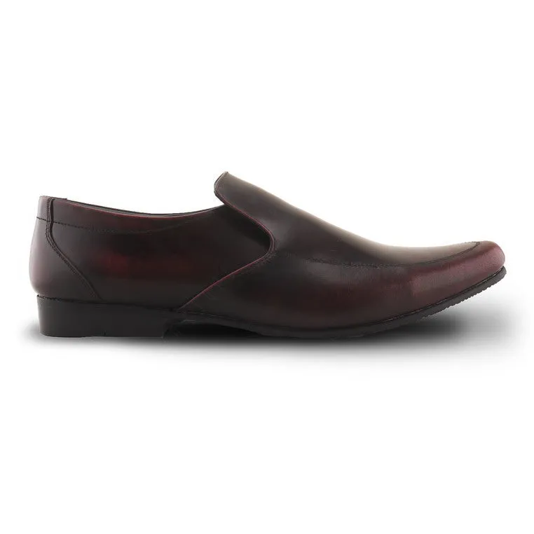 Leather Shoes City Oxford Formalist European Brush Off Burgundy