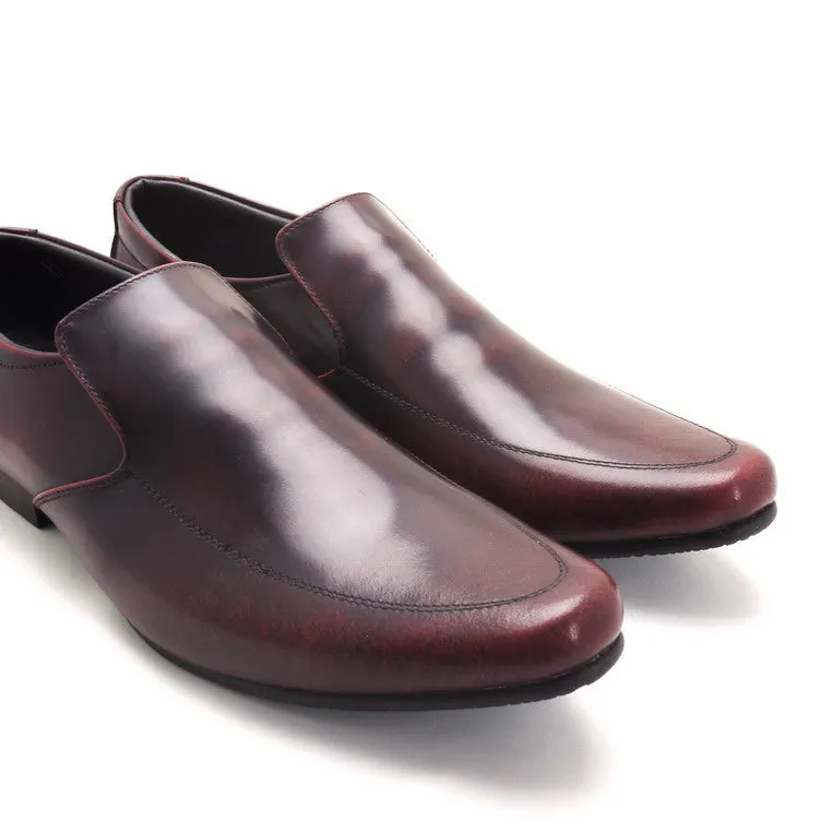 Leather Shoes City Oxford Formalist European Brush Off Burgundy