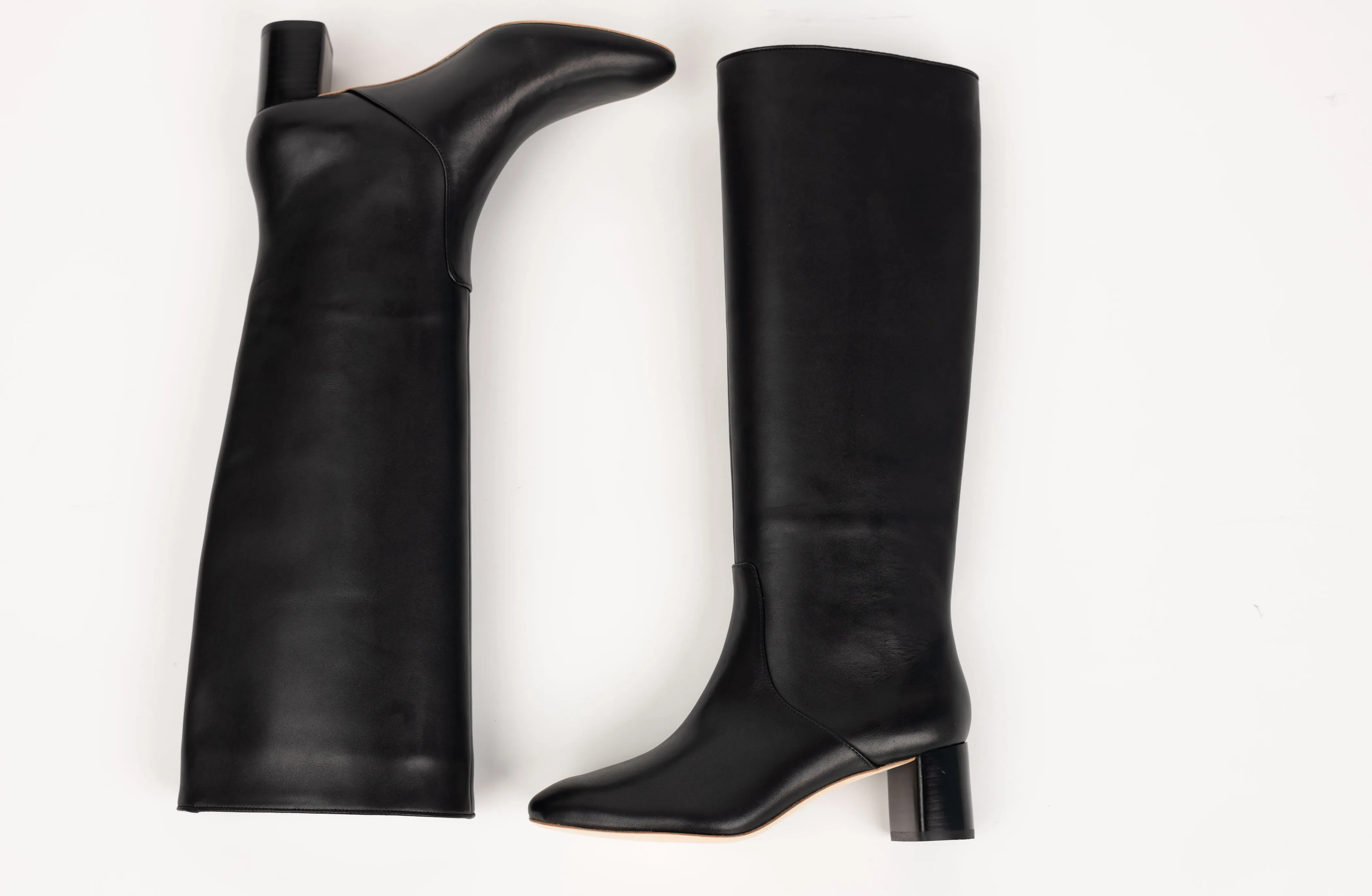 Loeffler Randall Gia Tall Leather Boot in Black