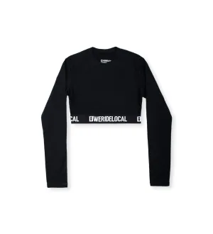 LOGOTYPE SPORTS CROP BLACK