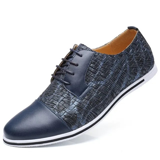 Luxury Thunder Printed Leather Casual Shoes