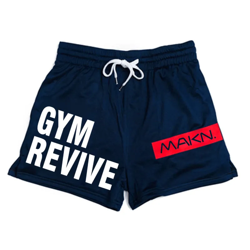 MAKN Revive Drawstring Elastic Waist Gym Shorts