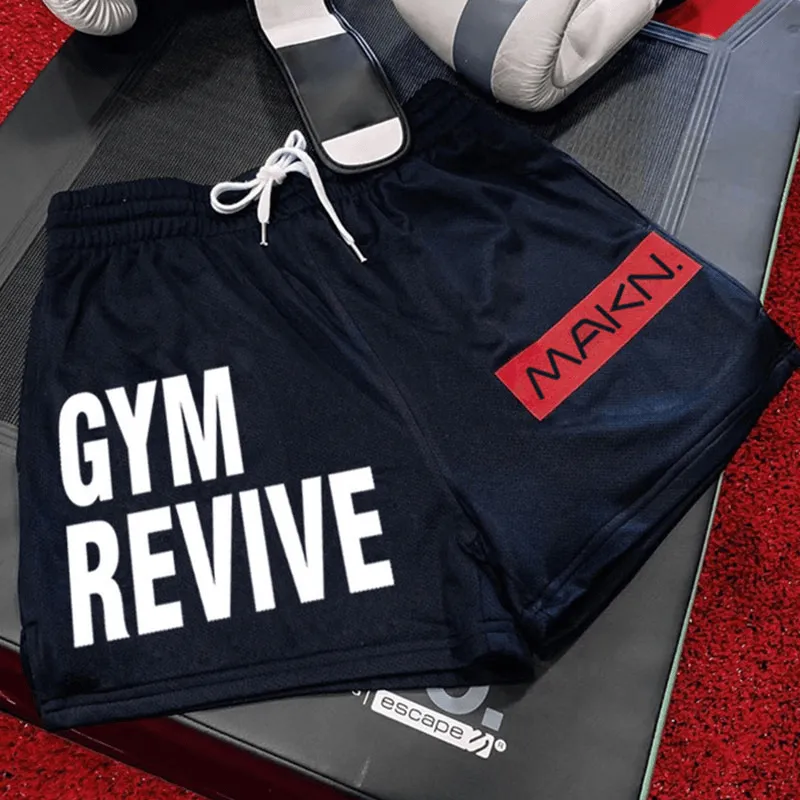 MAKN Revive Drawstring Elastic Waist Gym Shorts