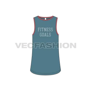 Mens Curved Hem Gym Tank