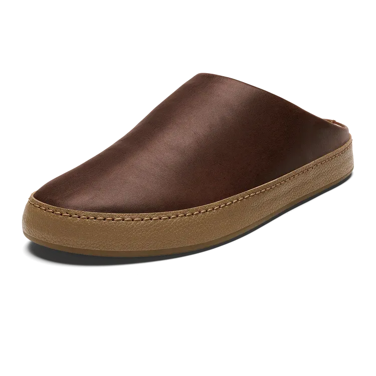 Men's Olukai Hamani Leather Mules Color: Toffee / Tan