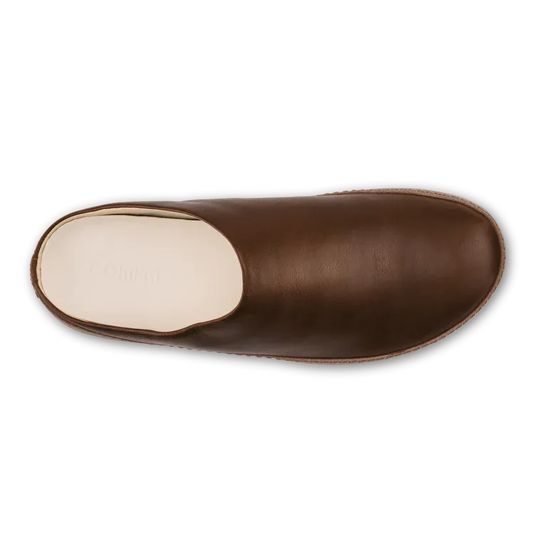 Men's Olukai Hamani Leather Mules Color: Toffee / Tan