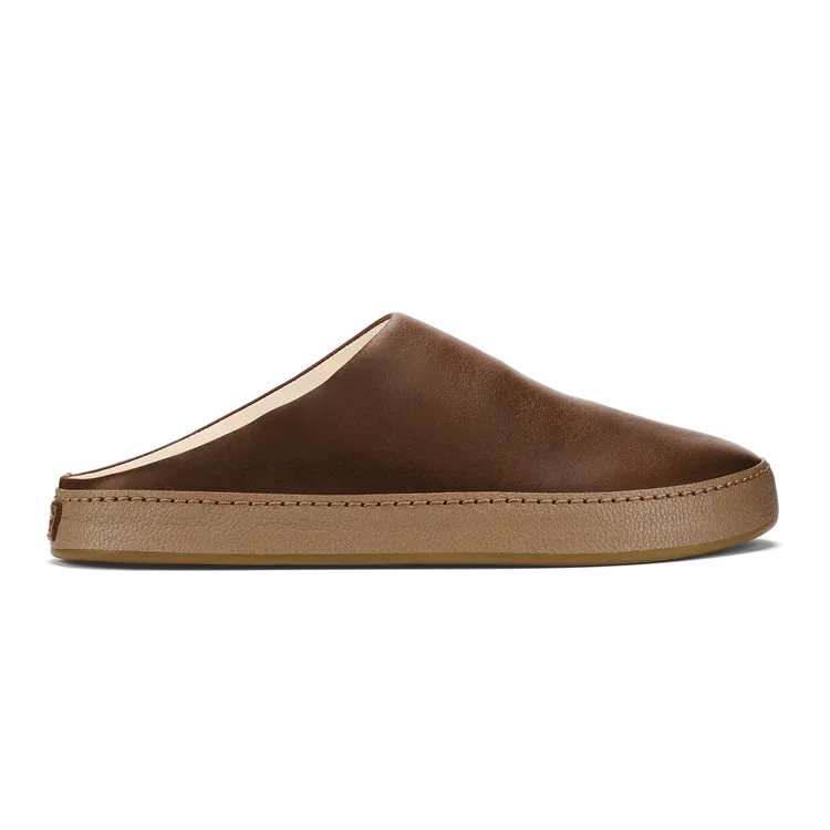 Men's Olukai Hamani Leather Mules Color: Toffee / Tan