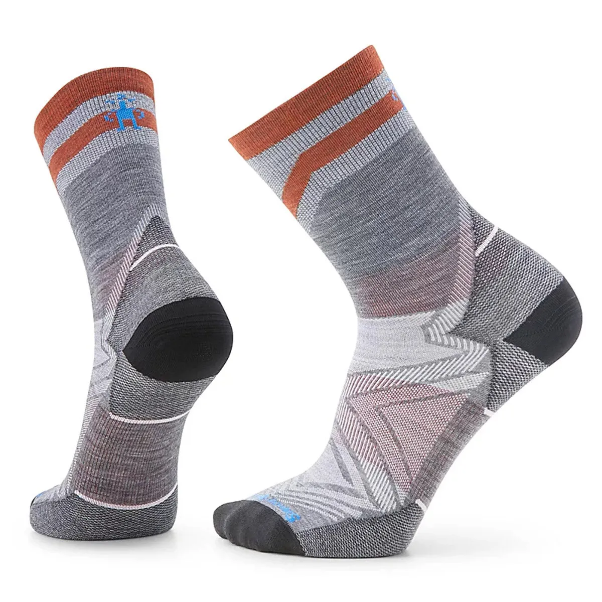 Men's Run Zero Cushion Mid Crew Pattern Socks