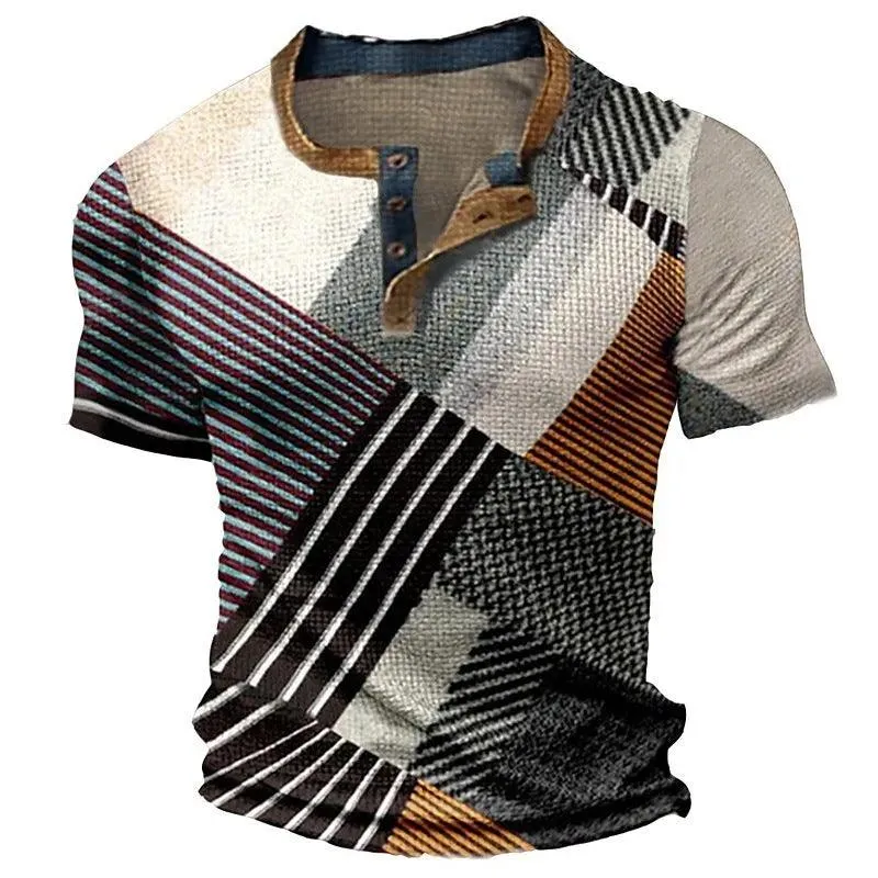 Men's T-shirt Casual Digital Printing Loose Short Sleeve